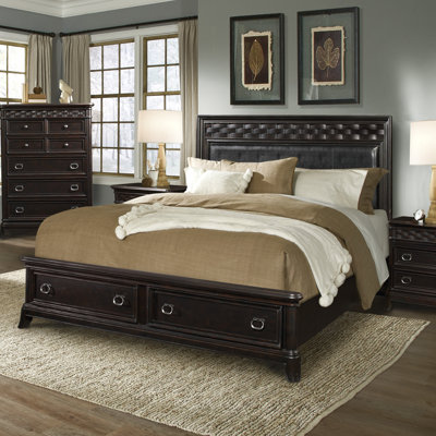 Park Avenue Upholstered Headboard Storage Bed by Vaughan Furniture -image