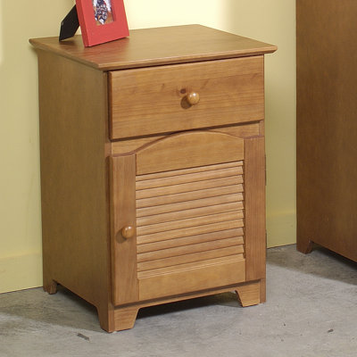 Shutter 1 Drawer Nightstand by Linon -image