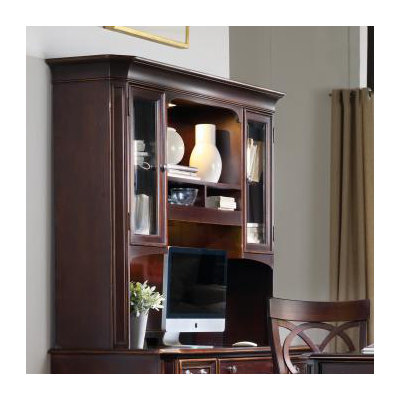 Envision by Hooker Furniture Moccato Computer Credenza Hutch with 2 Utility Drawers