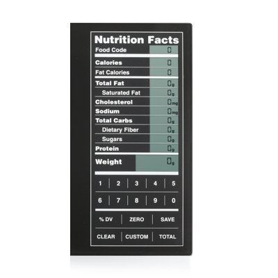 Kitrics Perfect Portions Digital Scale with Nutrition Facts Display in Black