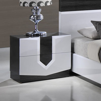 Hudson 4 Drawer Zebra Nightstand by Global Furniture USA -image
