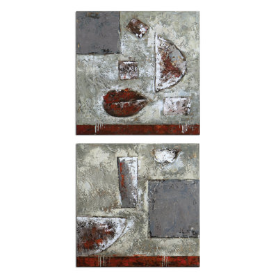 Uttermost Containers Canvas Wall Art By Carolyn Kinder - 24" x 24" (Set of 2)