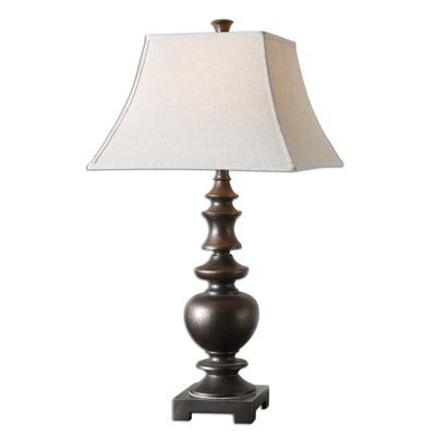 Uttermost Verrone Table Lamp in Lightly Distressed Textured Dark Bronze