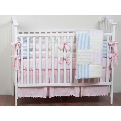 Bacati Jersey Knit Stripes Crib Fitted Sheet