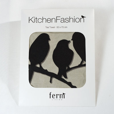ferm LIVING Lovebirds Kitchen Tea Towel