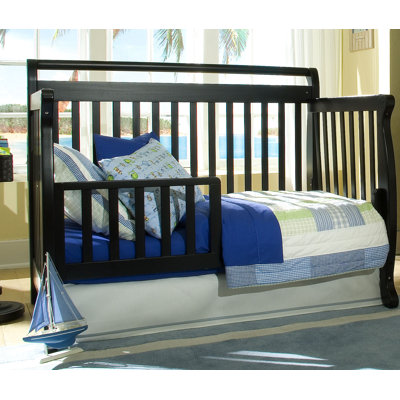 DaVinci Emily 4-in-1 Convertible Crib with Toddler Rail in Ebony Black
