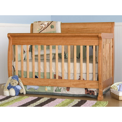 DaVinci Kalani 4-in-1 Convertible Crib with Toddler Rail in Honey Oak
