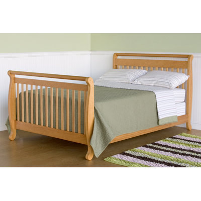 DaVinci Emily Two Piece Convertible Crib Set with Toddler Rail in Honey Oak