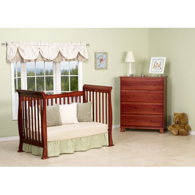 DaVinci Reagan Three Piece Convertible Crib Nursery Set with Toddler Rail in Cherry