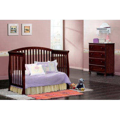 DaVinci Thompson Three Piece Convertible Crib Nursery Set  with Toddler Rail in Coffee
