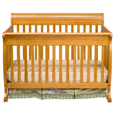 DaVinci Kalani Three Piece Convertible Crib Nursery Set with Toddler Rail in Cherry