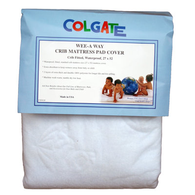 Colgate Wee-A-Way Waterproof Fitted Crib Mattress Cover