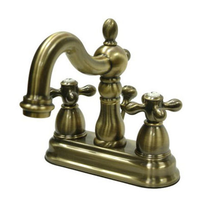 Elements of Design Heritage Centerset Bathroom Faucet with Double Cross Handles