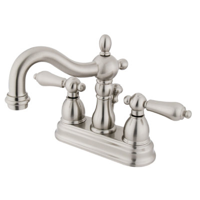 Elements of Design Heritage Centerset Bathroom Faucet with Double Lever Handles