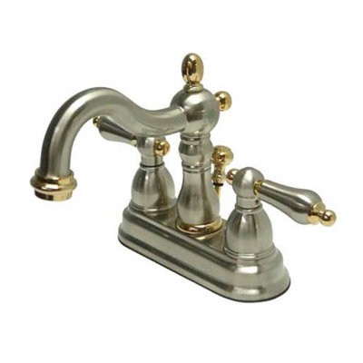 Elements of Design Heritage Centerset Bathroom Faucet with Double Lever Handles