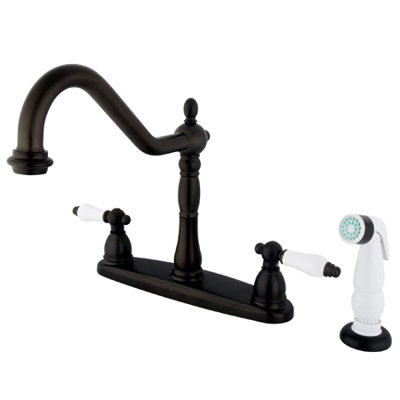Designer Kitchen Faucets on Elements Of Design Heritage Double Handle Centerset Kitchen Faucet