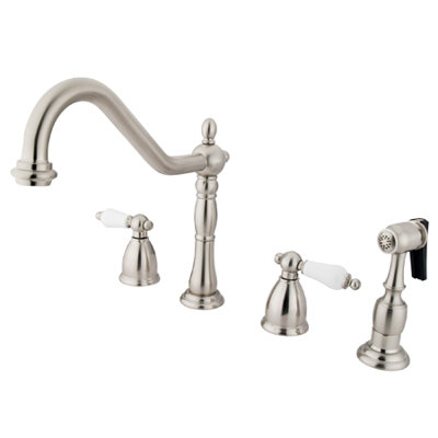 Designer Kitchen Faucets on Elements Of Design Heritage Two Handle Widespread Kitchen Faucet With
