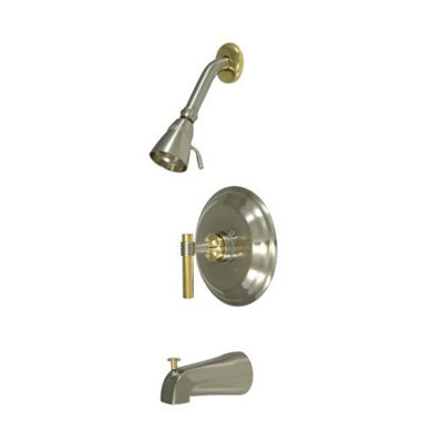 Elements of Design Milano Pressure Balanced Diverter Tub and Shower Faucet with Magellen Lever Handles
