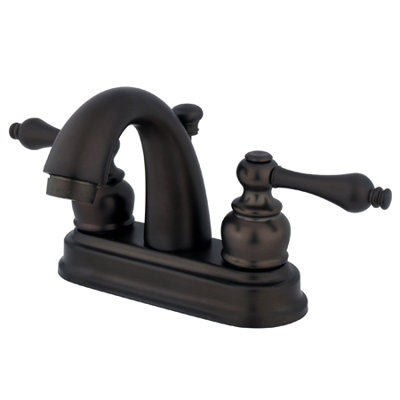 Elements of Design Centerset Bathroom Faucet with Double Lever Handles