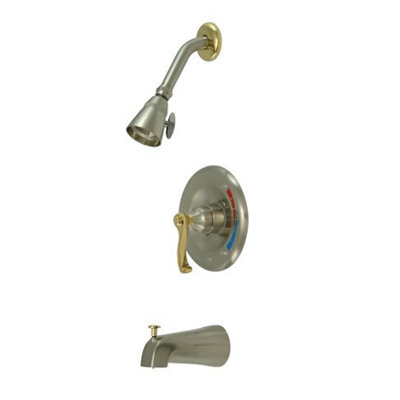 Elements of Design Royale Diverter Tub and Shower Faucet with French Lever Handles