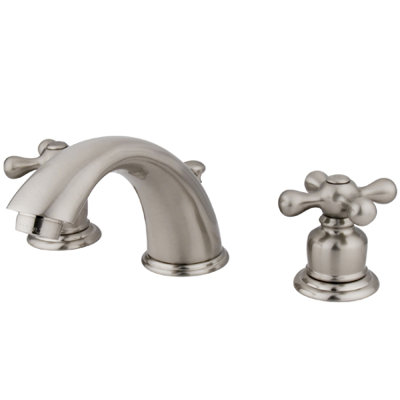 Elements of Design Widespread Bathroom Faucet with Double Metal Cross Handles
