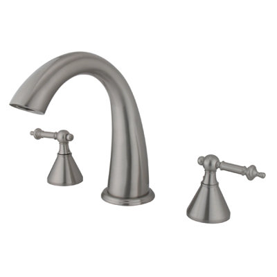 Elements of Design Double Handle Deck Mount Roman Tub Faucet Trim Templeton Lever Handle
