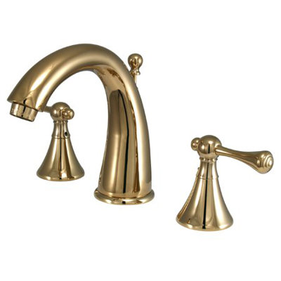 Elements of Design Widespread Bathroom Faucet with Double Lever Handles