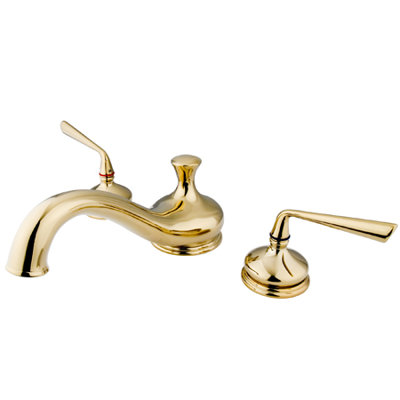 Elements of Design Double Handle Deck Mount Roman Tub Faucet Trim Metal Lever Handle