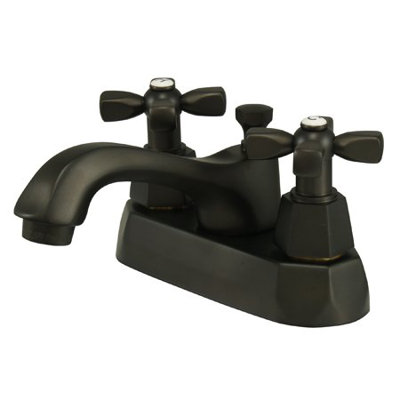 Elements of Design Metropolitan Centerset Bathroom Faucet with Double Cross Handles