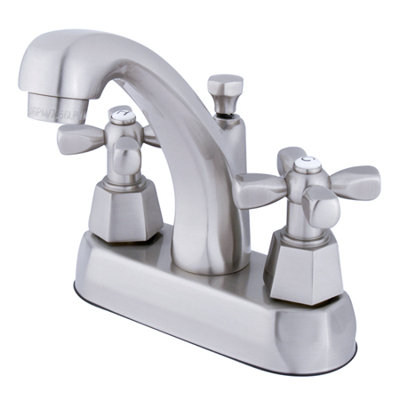 Elements of Design Centerset Bathroom Faucet with Double Cross Handles