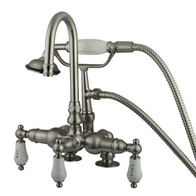 Elements of Design Vintage Hi-Rise Spout Deck Mount Tub Faucet