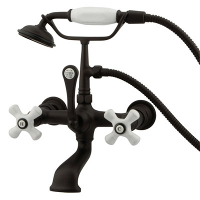 Elements of Design Hot Springs Wall Mount Clawfoot Tub Faucet with Handshower