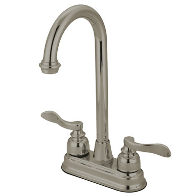 Elements of Design NuWave French Double Handle 4" Bar Faucet