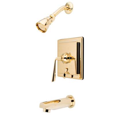 Elements of Design Silver Sage Single Handle Tub and Shower Faucet with Diverter