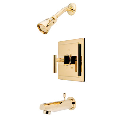 Elements of Design Claremont Single Handle Wall Mount Tub and Shower Faucet Single Handle