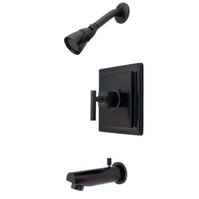 Elements of Design Claremont Single Handle Wall Mount Tub and Shower Faucet Single Handle