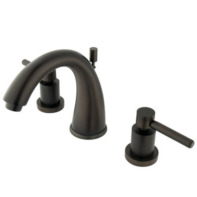 Elements of Design Concord Double Handle Widespread Bathroom Faucet With Brass Pop-up