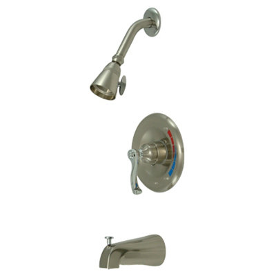 Elements of Design Royale Diverter Tub and Shower Faucet with French Lever Handles