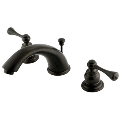 Elements of Design Widespread Bathroom Faucet with Double Lever Handles