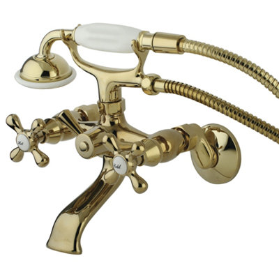 Elements of Design Double Handle Deck Mount Clawfoot Tub Faucet Trim
