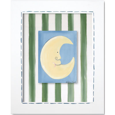 Doodlefish Moon and Star Moon Framed Giclee Wall Art