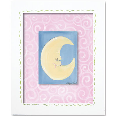 Doodlefish Moon and Star Moon Framed Giclee Wall Art