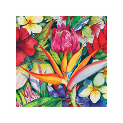 Magic Slice 12" x 15" Tropical Floral Design Cutting Board