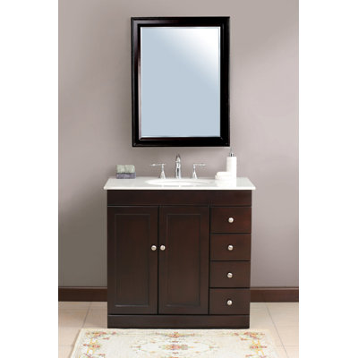 Virtu Modena Single 36" Bathroom Vanity Set in Espresso