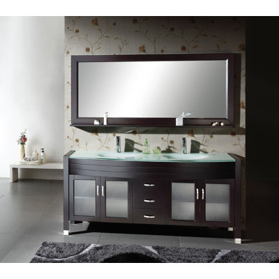 Virtu Ava 71" Double Bathroom Vanity Set