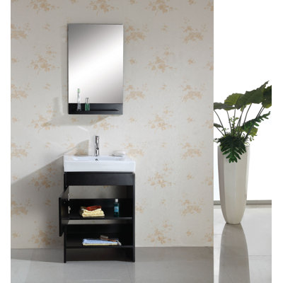 Virtu Gloria Single 24" Bathroom Vanity Set in Espresso