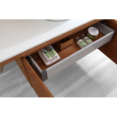 Virtu Porter Single 48" Bathroom Vanity Set in Chestnut