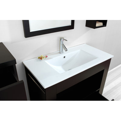Virtu Masselin Single 36" Bathroom Vanity Set in Espresso