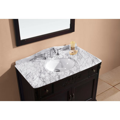 Virtu Kaileena 40" Single Sink Bathroom Vanity in Dark Walnut