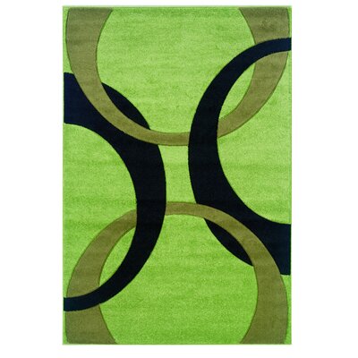 Linon Rugs Corfu Lime/Black Kids Rug & Reviews | Wayfair